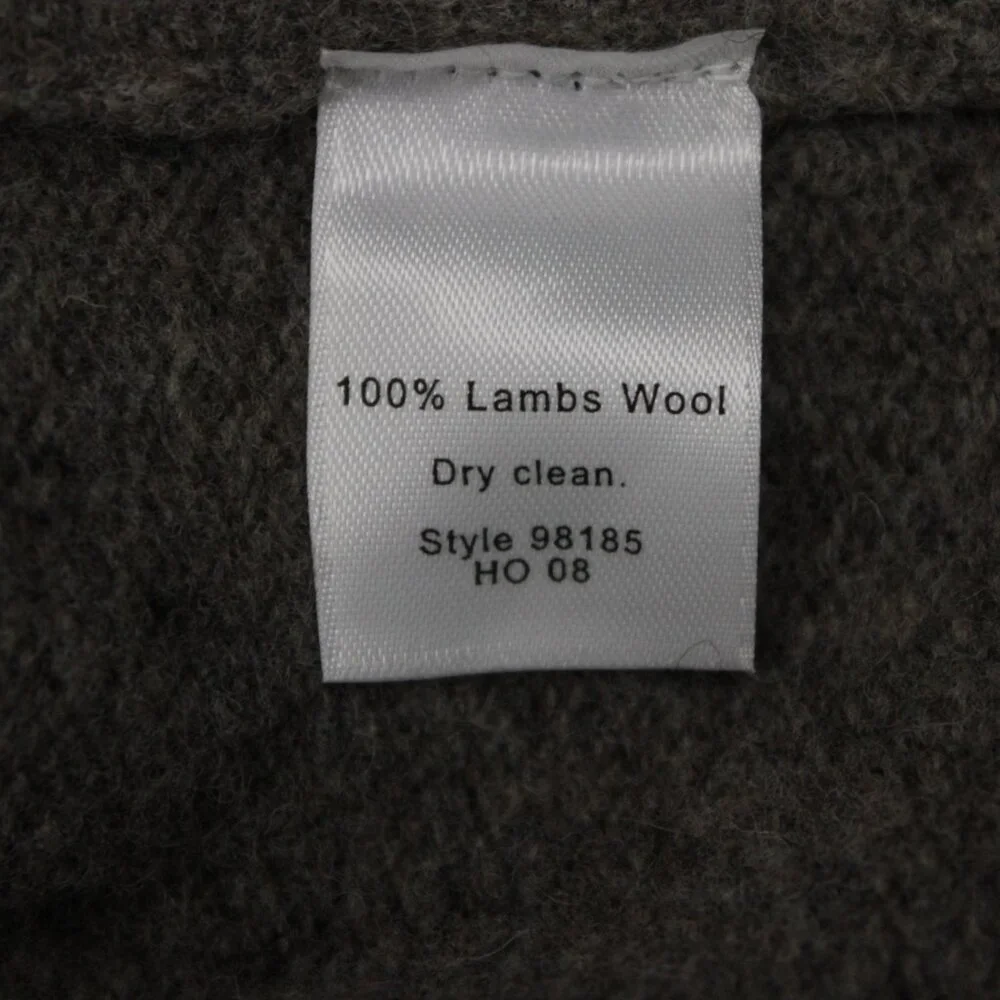 J Crew Lambswool‎ Sweater Mens Large Gray/Blue Argyle Full Zip L/S Sweatshirt